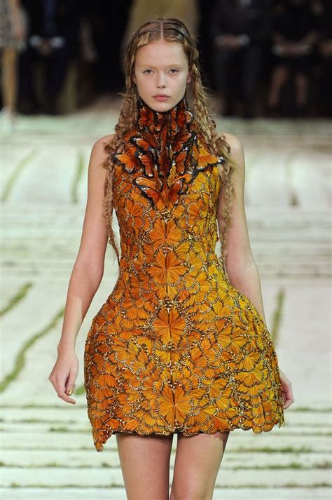 alexander mcqueen butterfly inspired dress
